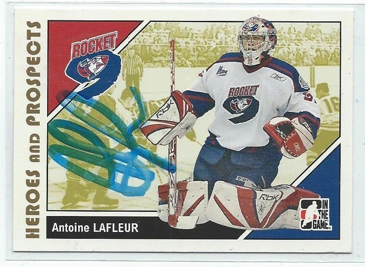 Antoine Lafleur Signed 2007/08 Heroes And Prospects Card #49