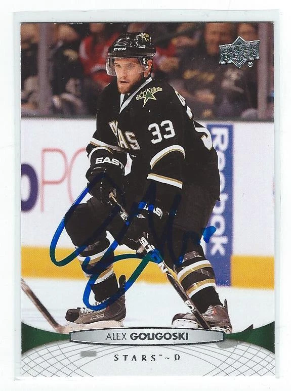 Alex Goligoski Signed 2011/12 Upper Deck Card #142 Stars