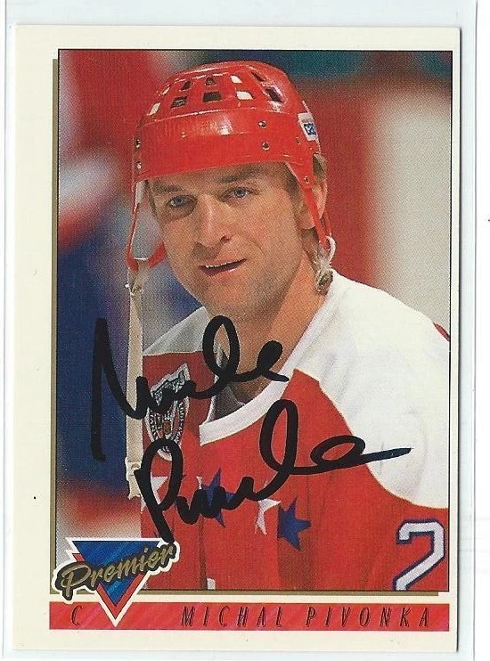 Michal Pivonka Signed 1993/94 Topps Premier Card #360