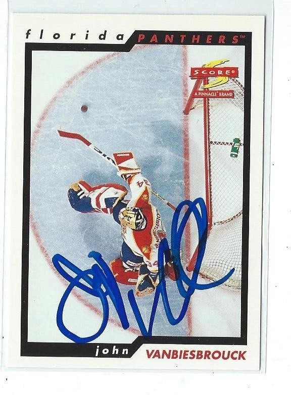 John Vanbiesbrouck Signed 1996/97 Score Card #63