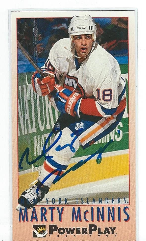 Marty McInnis Signed 1993/94 Fleer Power Play Card #385