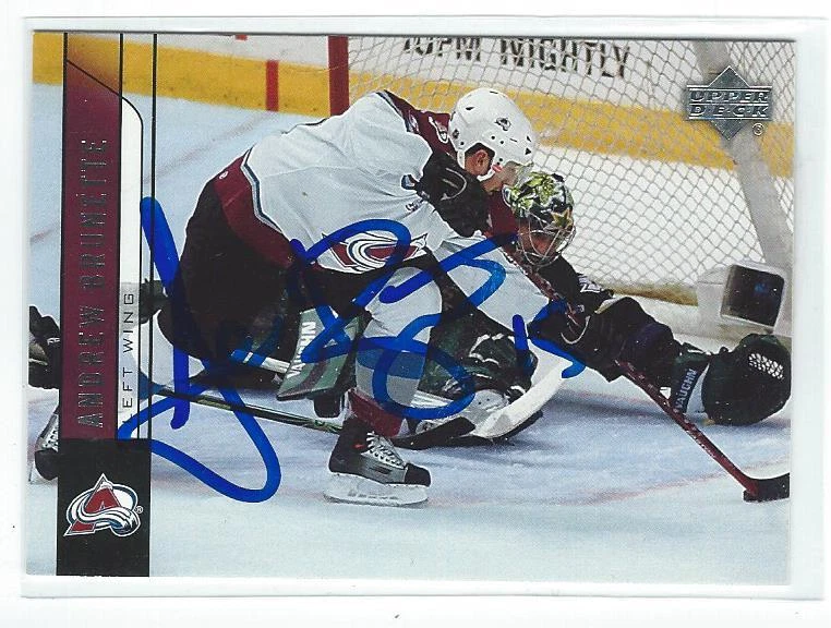 Andrew Brunette Signed 2006/07 Upper Deck Card #51