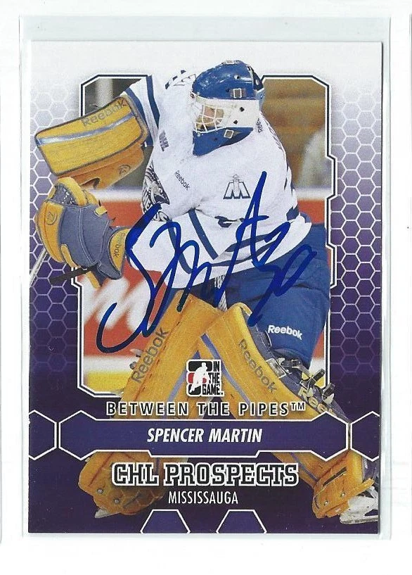 Spencer Martin Signed 2013/14 Between The Pipes Card #36