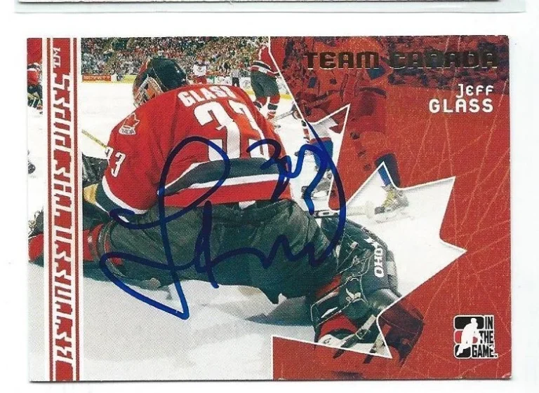 Jeff Glass Signed 2006/07 Between The Pipes Team Canada Card #123