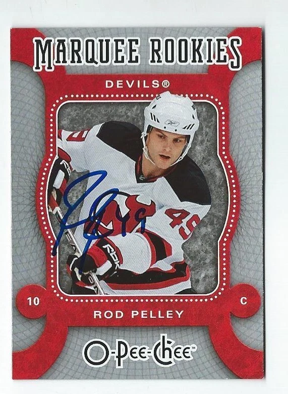 Rod Pelley Signed 2007/08 O-Pee-Chee Marquee Rookies Card #570