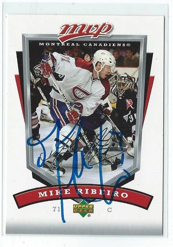 Mike Ribeiro Signed 2006/07 Upper Deck MVP Card #155