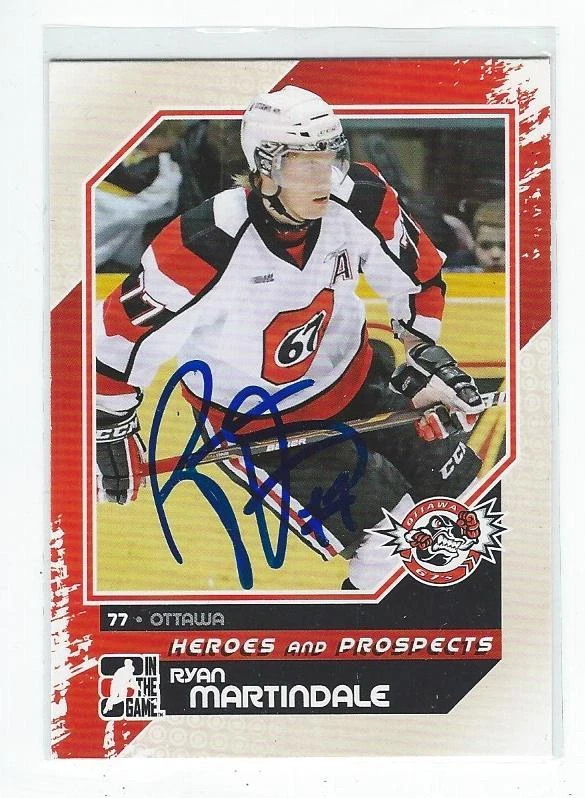 Ryan Martindale Signed 2011/12 Heroes And Prospects Card #172