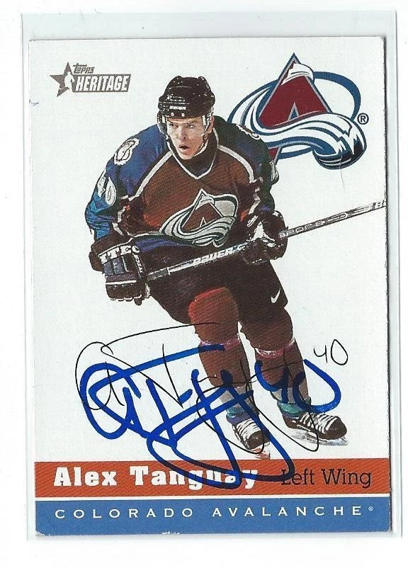 Alex Tanguay Signed 2000/01 Topps Heritage Card #139