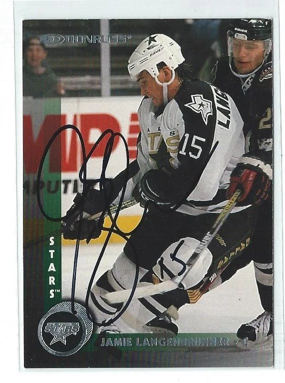 Jamie Langenbrunner Signed 1997/98 Donruss Card #97