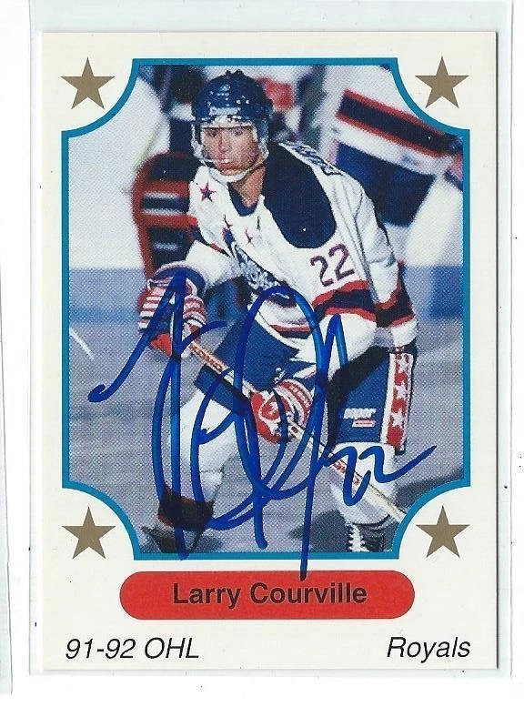 Larry Courville Signed 1991/92 OHL 7th Inning Sketch Card #15