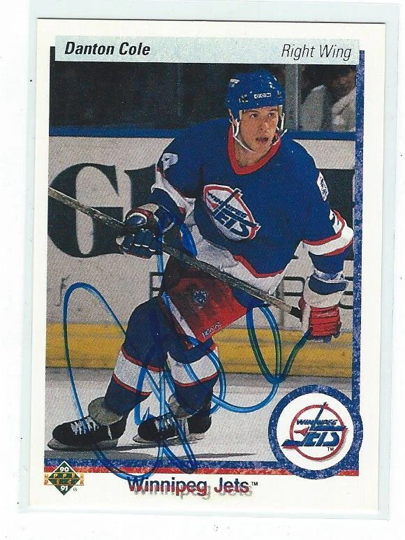 Danton Cole Signed 1990/91 Upper Deck Card #517