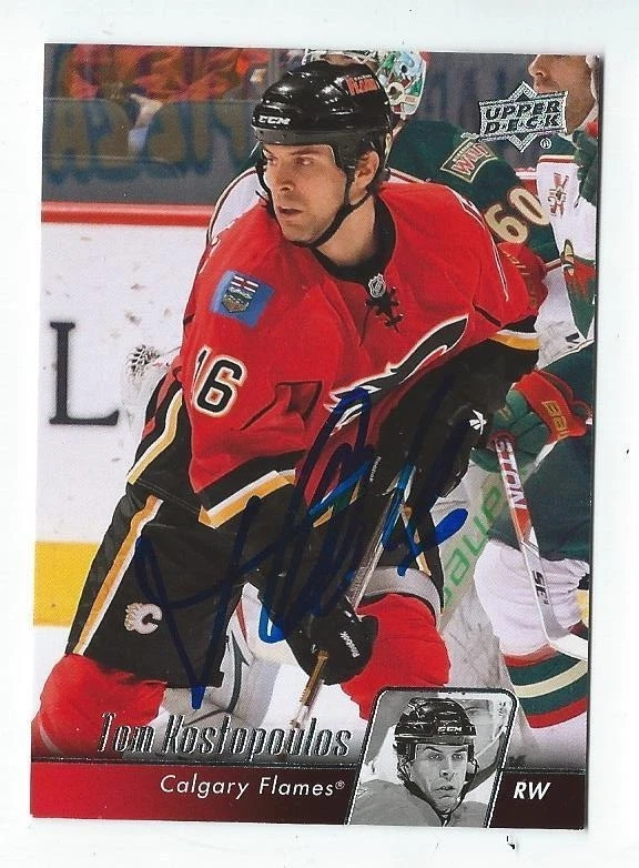 Tom Kostopoulos Signed 2010/11 Upper Deck Card #279