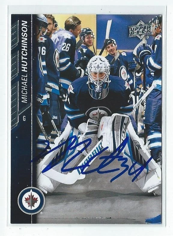 Michael Hutchinson Signed 2015/16 Upper Deck Card #442