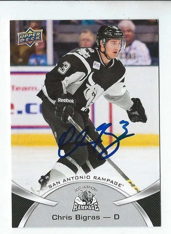 Chris Bigras Signed 2015/16 Upper Deck AHL Card #38