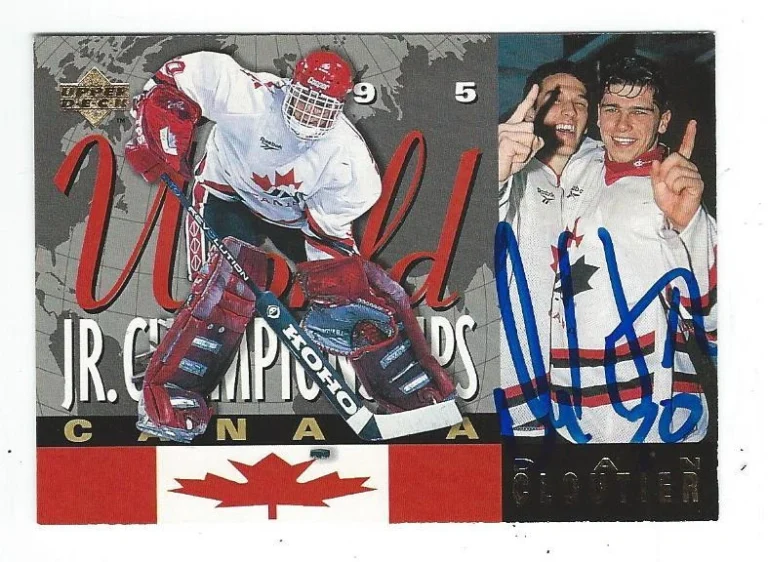 Dan Cloutier Signed 1994/95 Upper Deck World Jr. Championships Card #498