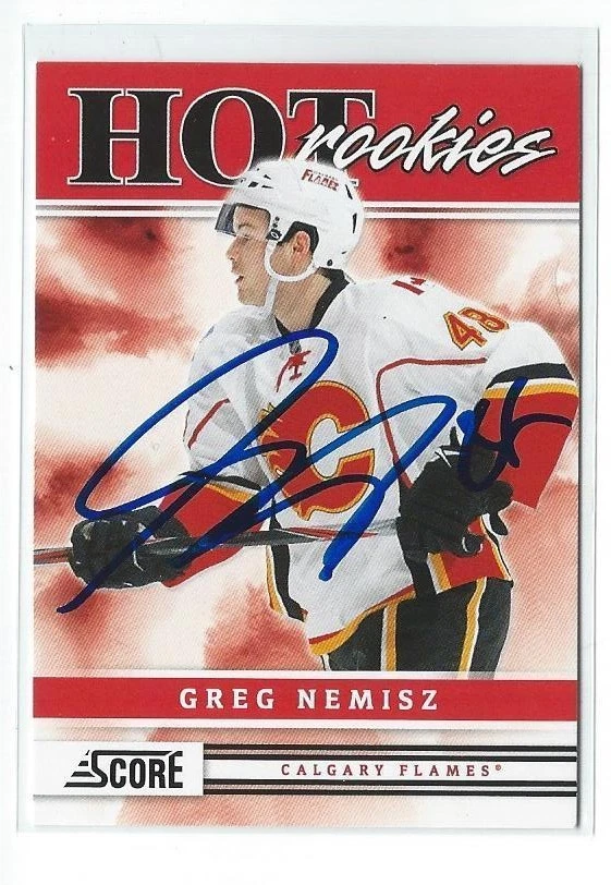 Greg Nemisz Signed 2010/11 Score Hot Rookies Rookie Card #503