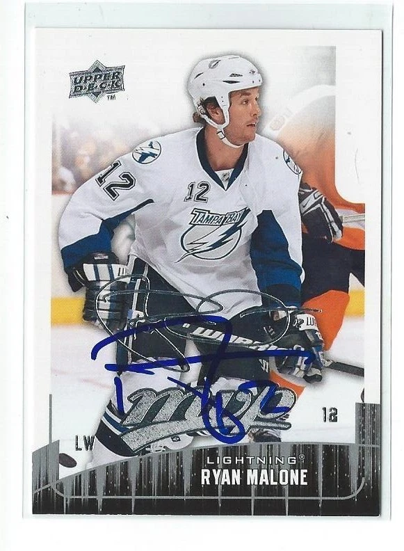 Ryan Malone Signed 2009/10 Upper Deck MVP Card #35