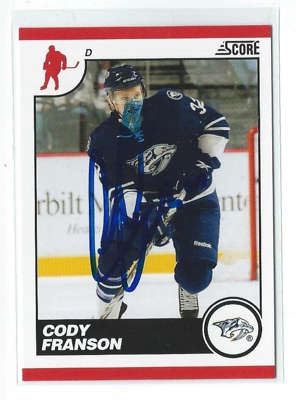 Cody Franson Signed 2010/11 Score Card #288