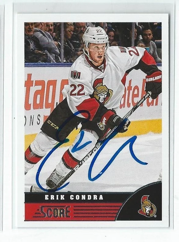 Erik Condra Signed 2013/14 Score Card #355