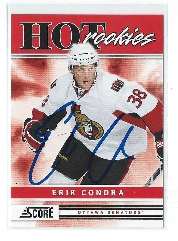 Erik Condra Signed 2011/12 Score Hot Rookies Card #524