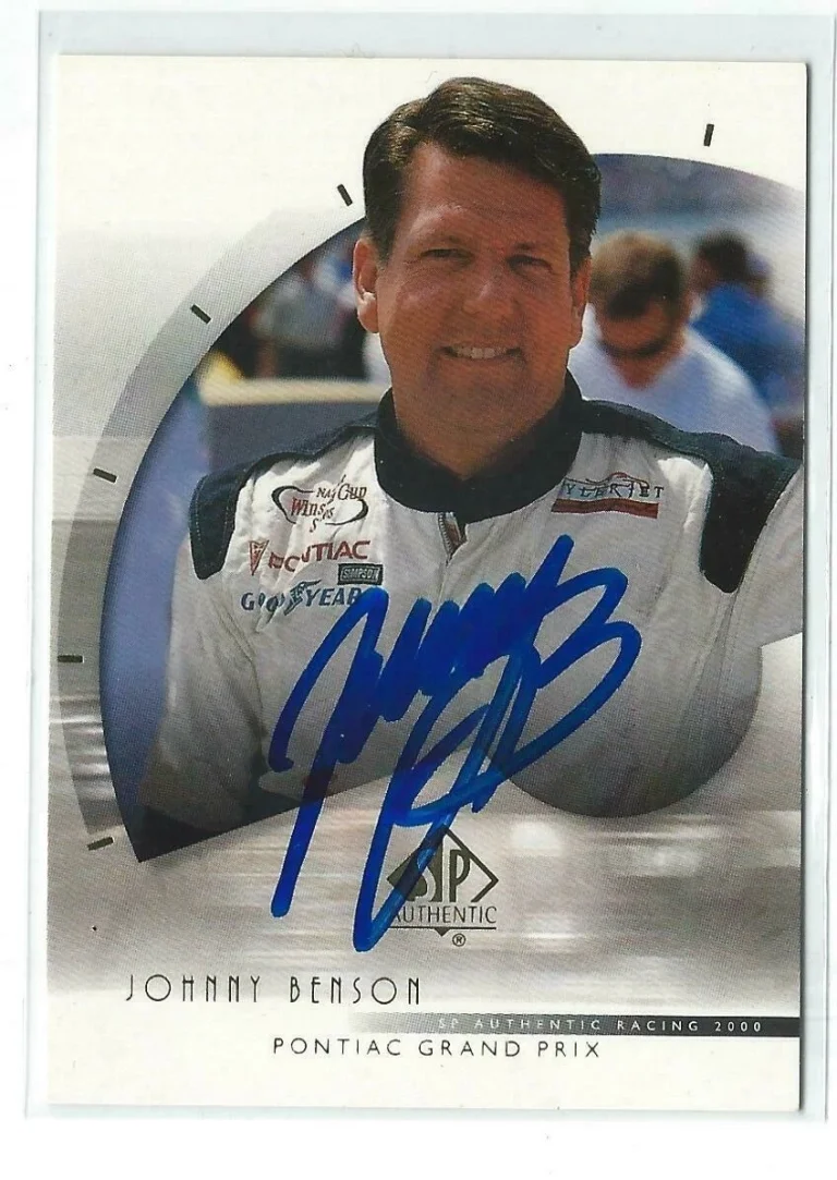 Johnny Benson Signed 2000 SP Authentic Card #18   NASCAR