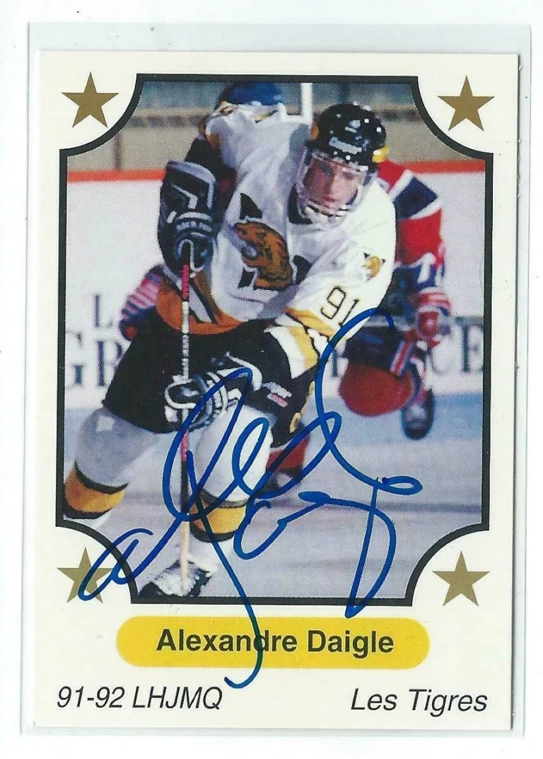 Alexandre Daigle Signed 1991/92 LHJMQ 7th Inning Stretch Card #270