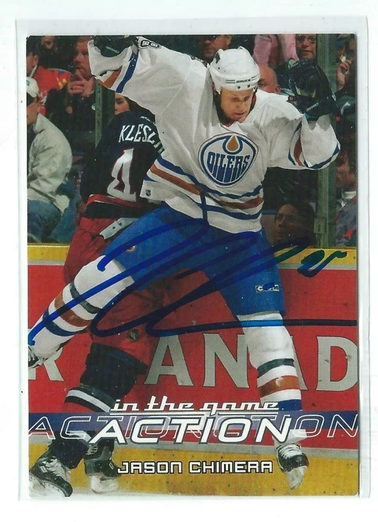 Jason Chimera Signed 2003/04 In The Game Action Card #280