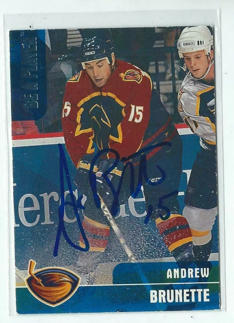 Andrew Brunette Signed 1999/00 Be A Player Card #258