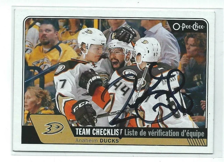 Randy Carlyle Signed 2016/17 O-Pee-Chee Checklist Card #616