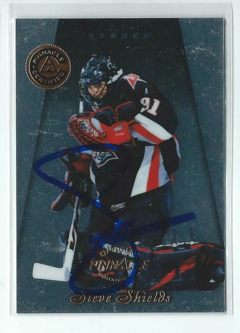 Steve Shields Signed 1997/98 Pinnacle Rookie Card #7
