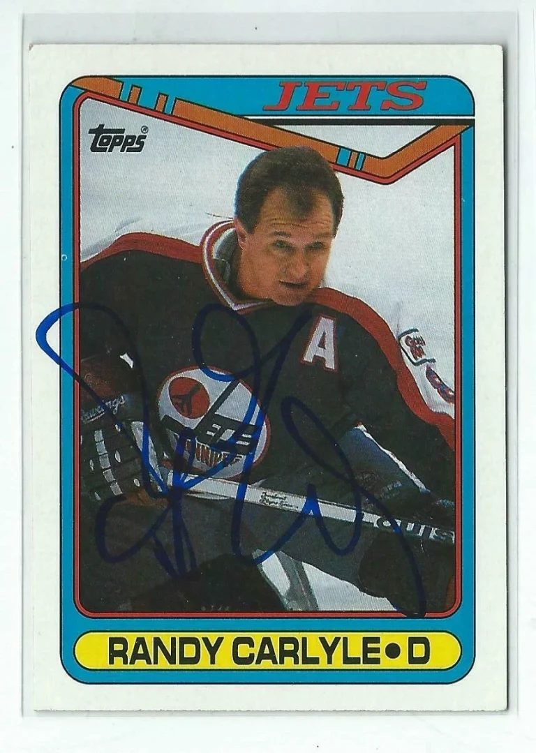 Randy Carlyle Signed 1990/91 Topps Card #51