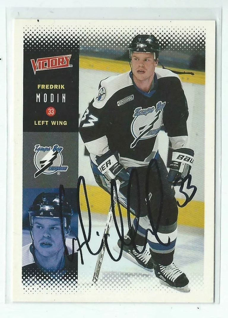 Fredrik Modin Signed 2000/01 Victory Card #215