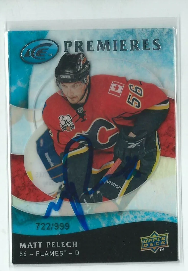 Matt Pelech Signed 2009/10 UD Ice Premiers Card #136  722/999