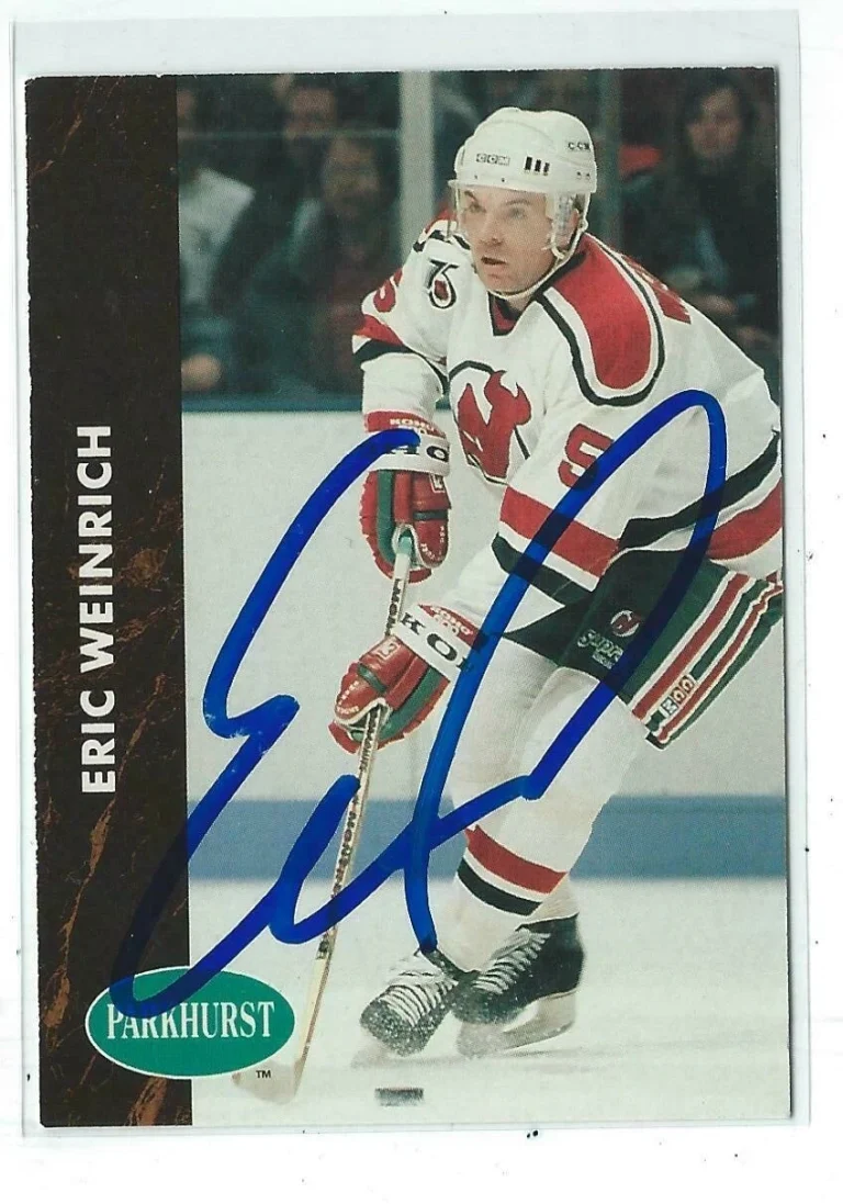 Eric Weinrich Signed 1992/93 Parkhurst Card #318