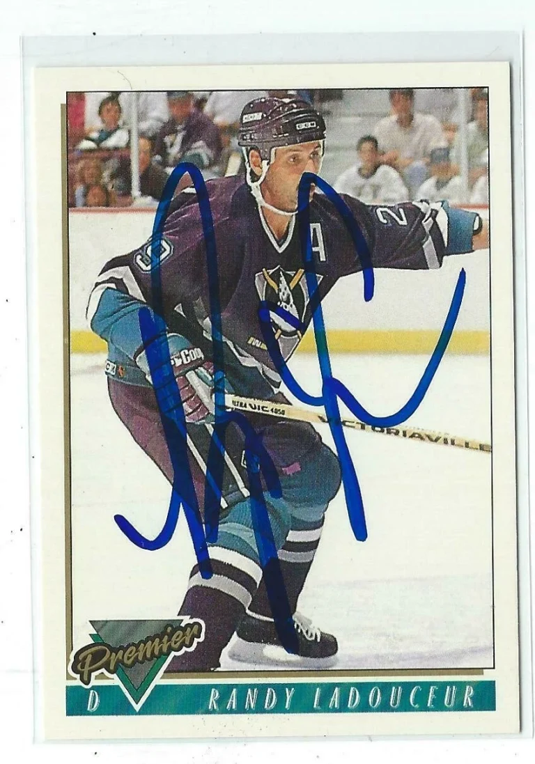 Randy Ladouceur Signed 1993/94 Premier Card #469