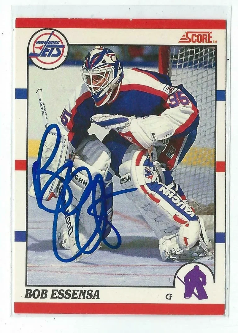 Bob Essensa Signed 1990/91 Score Canadian Card #112