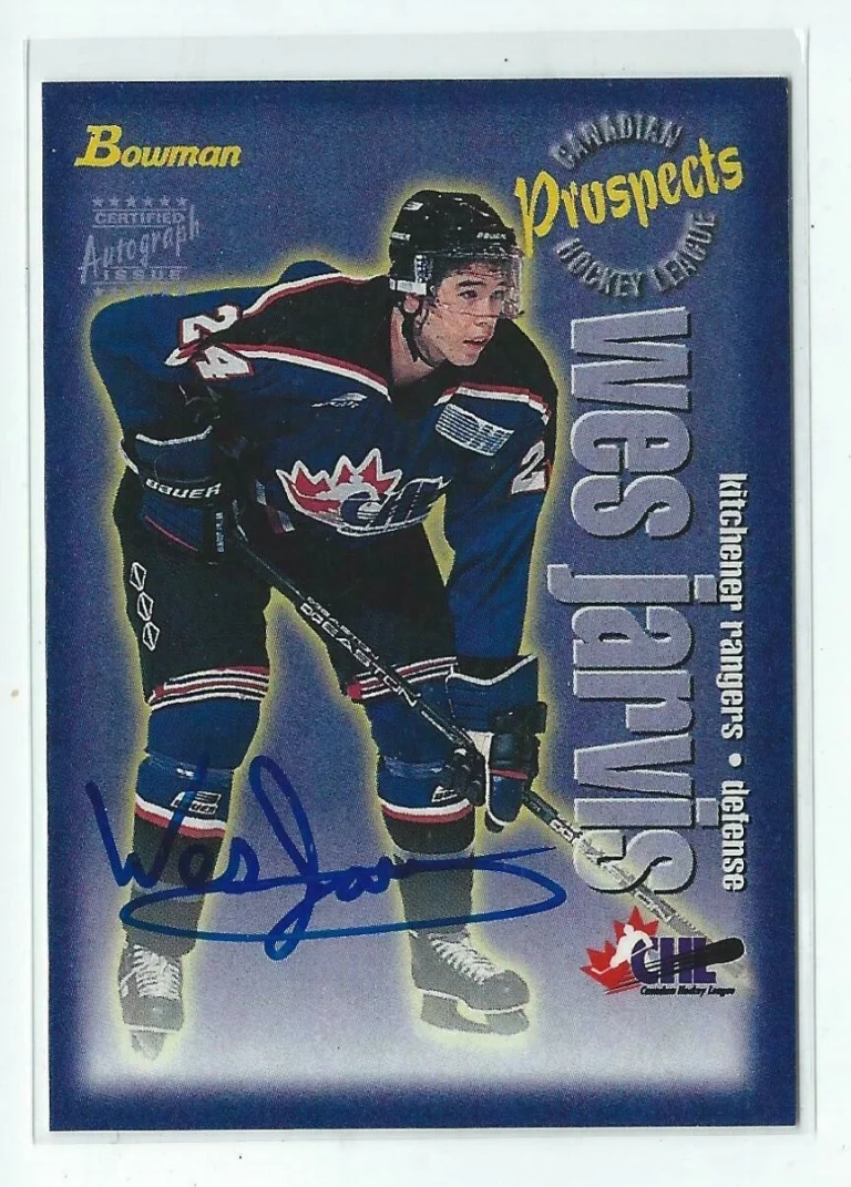Wes Jarvis 1997/98 Bowman Prospects CHL Certified Autograph Card #158
