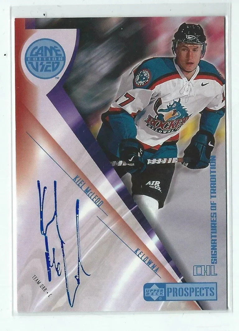 Kiel McLeod 2001/02 Upper Deck CHL Prospects Autograph Card #A-KM