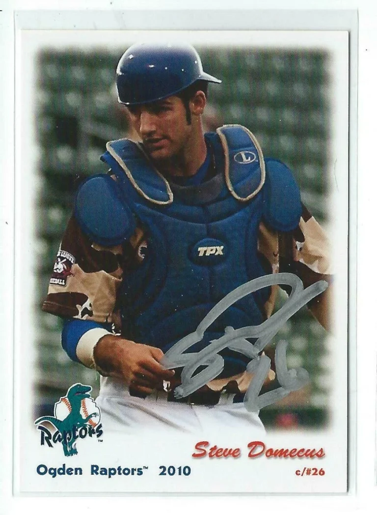 Steve Domecus Signed 2011 Ogden Raptors Team Issued Card