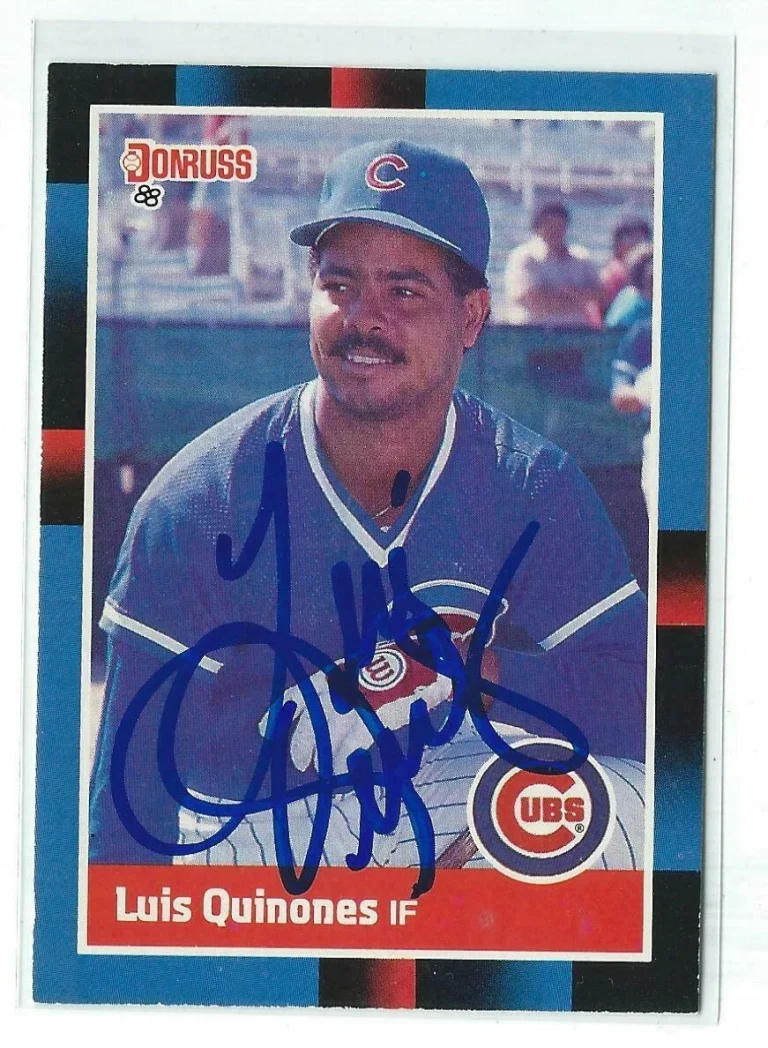 Luis Quinones Signed 1988 Donruss Card #365