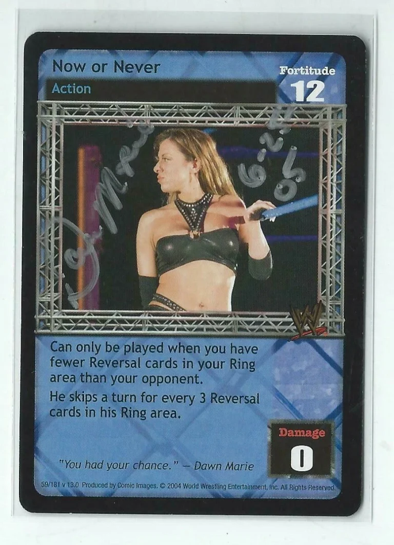 Dawn Marie Signed 2005 WWE Smack Down Raw Deal Game Card