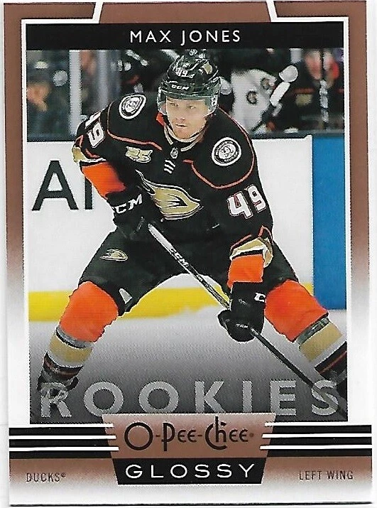 Max Jones 2019-20 Upper Deck O-Pee-Chee Glossy Bronze Parallel Rookie Card #R-4