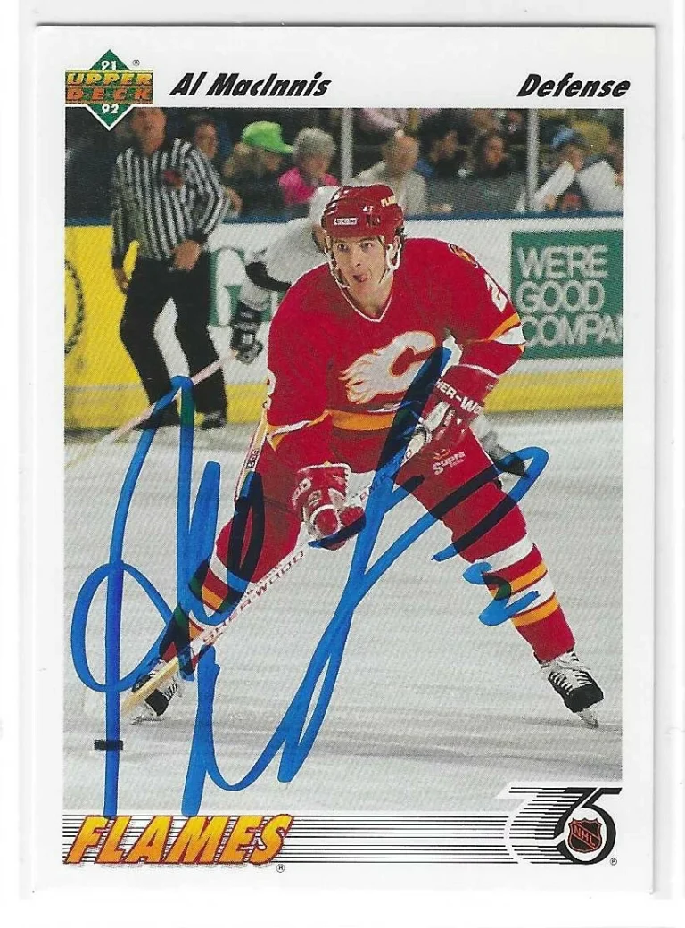 Al MacInnis Signed 1991/92 Upper Deck Card #243 Calgary Flames