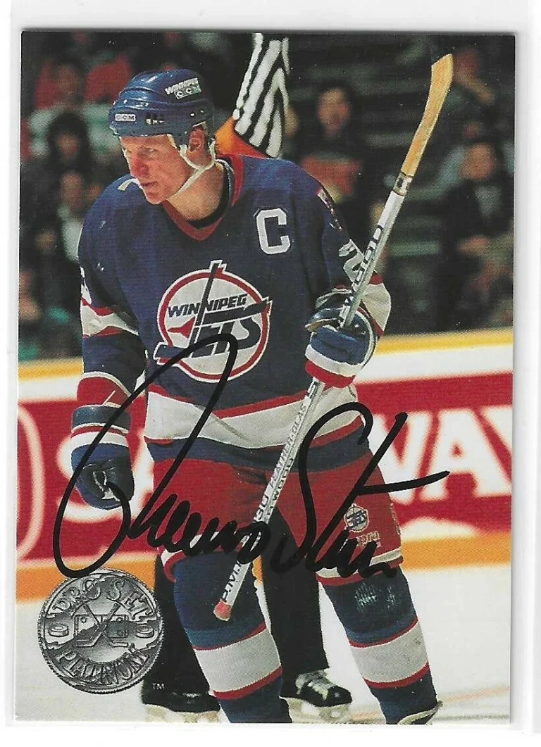 Thomas Steen Signed 1991/92 Pro Set Platinum Card #138 Winnipeg Jets
