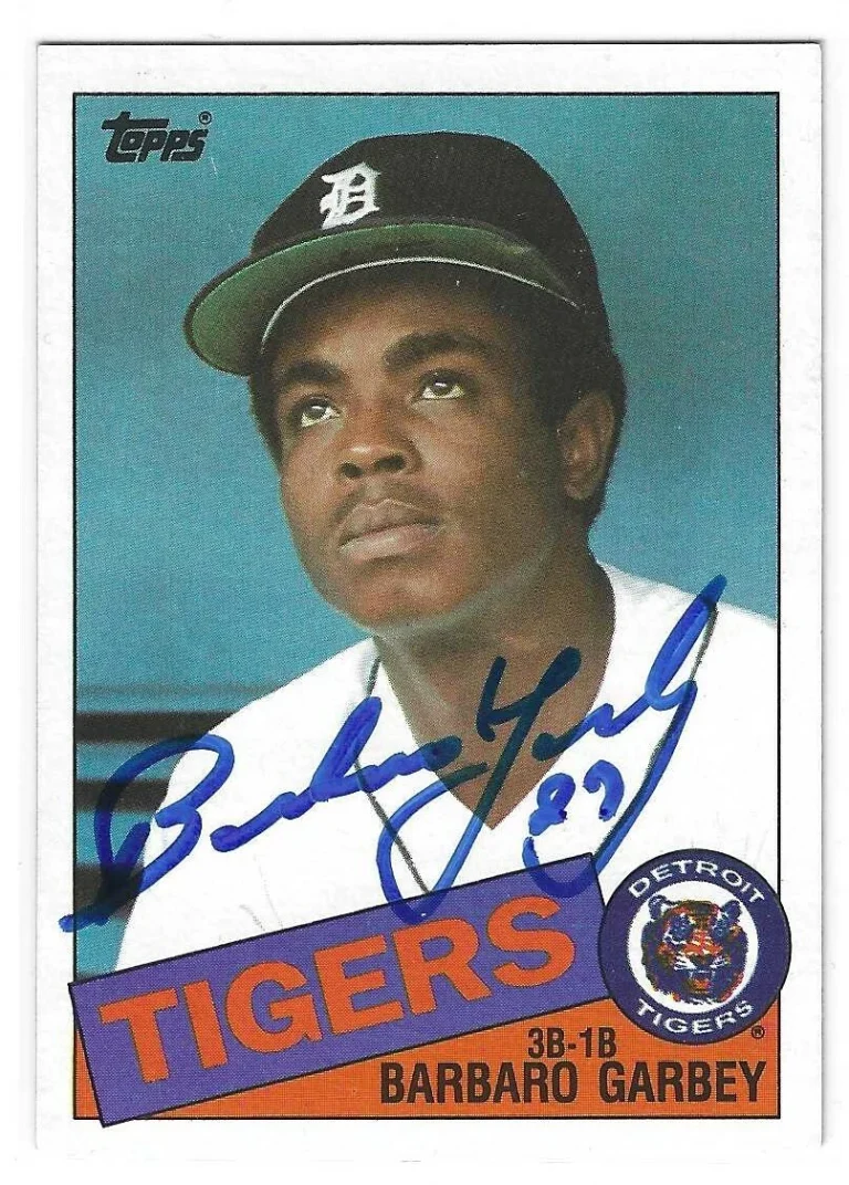 Barbaro Garbey Signed 1985 Topps Card #243 Detroit Tigers