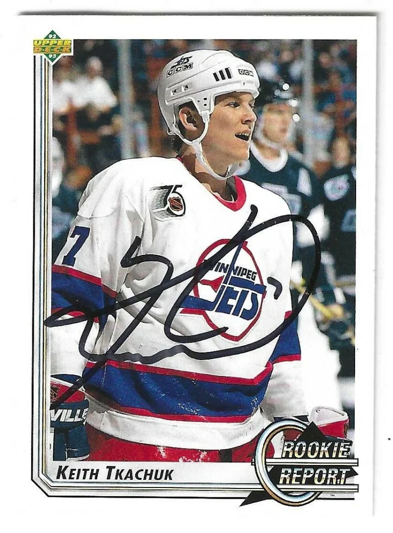 Keith Tkachuk Signed 1992/93 Upper Deck Card #364 Winnipeg Jets