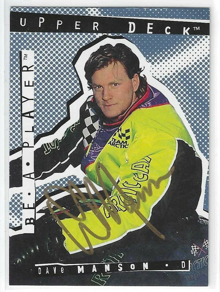 Dave Manson 1994/95 Be A Player Autograph Card #95 Winnipeg Jets