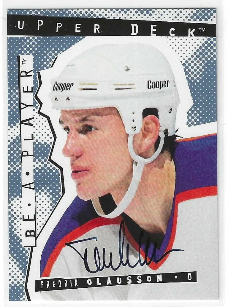 Fredrik Olausson 1994/95 Be A Player Autograph Card #8 Edmonton Oilers