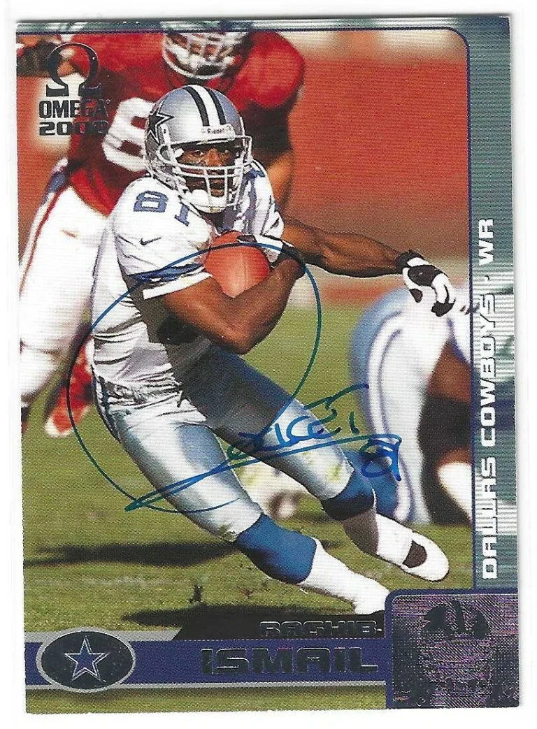 Raghib Ismail Signed 2000 Omega Card #39 Dallas Cowboys