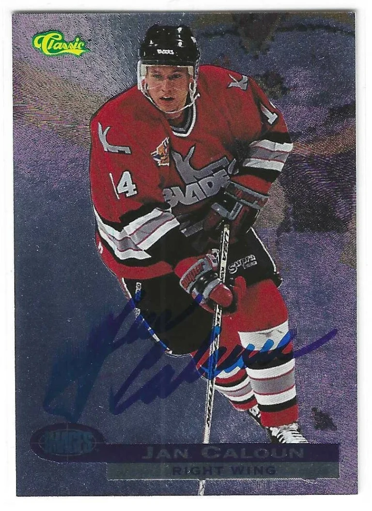 Jan Caloun Signed 1994/95 ClassicImages Card #23 San Jose Sharks